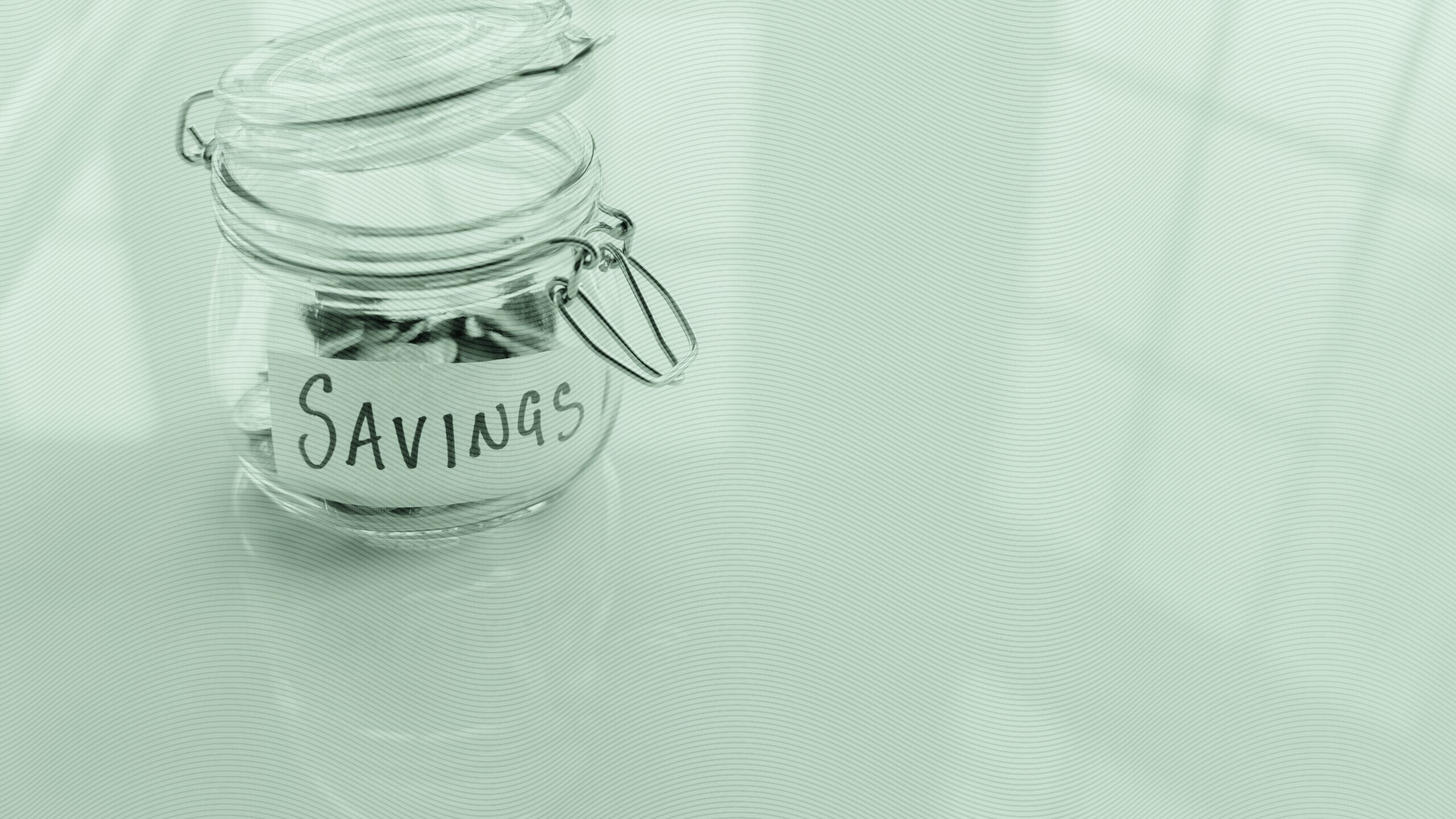 A savings jar of change.