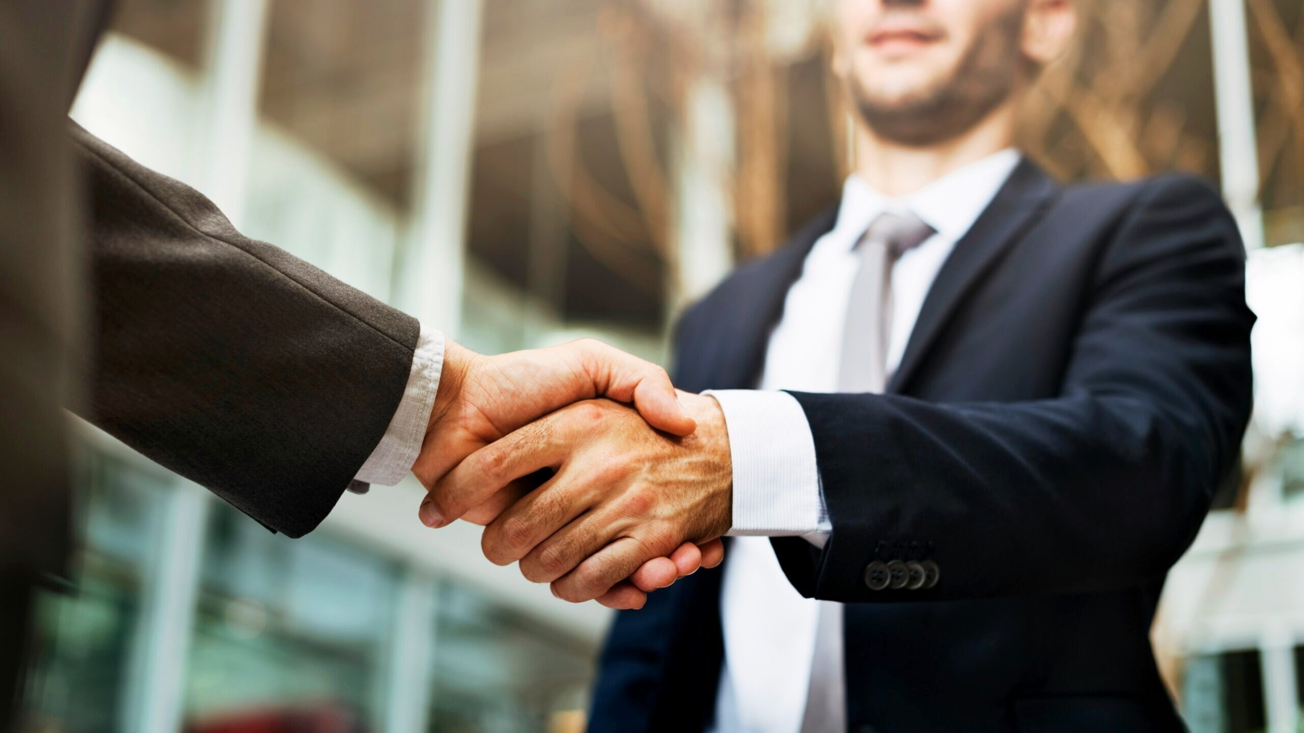 Photo of a business deal handshake