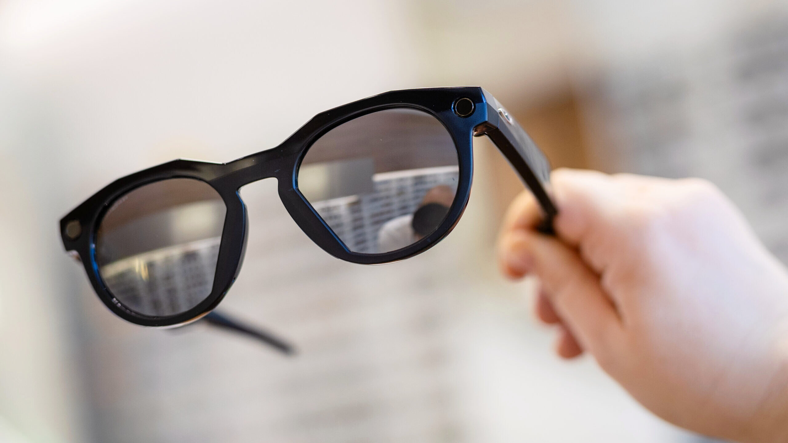 Photo of Meta Oakley smart glasses.