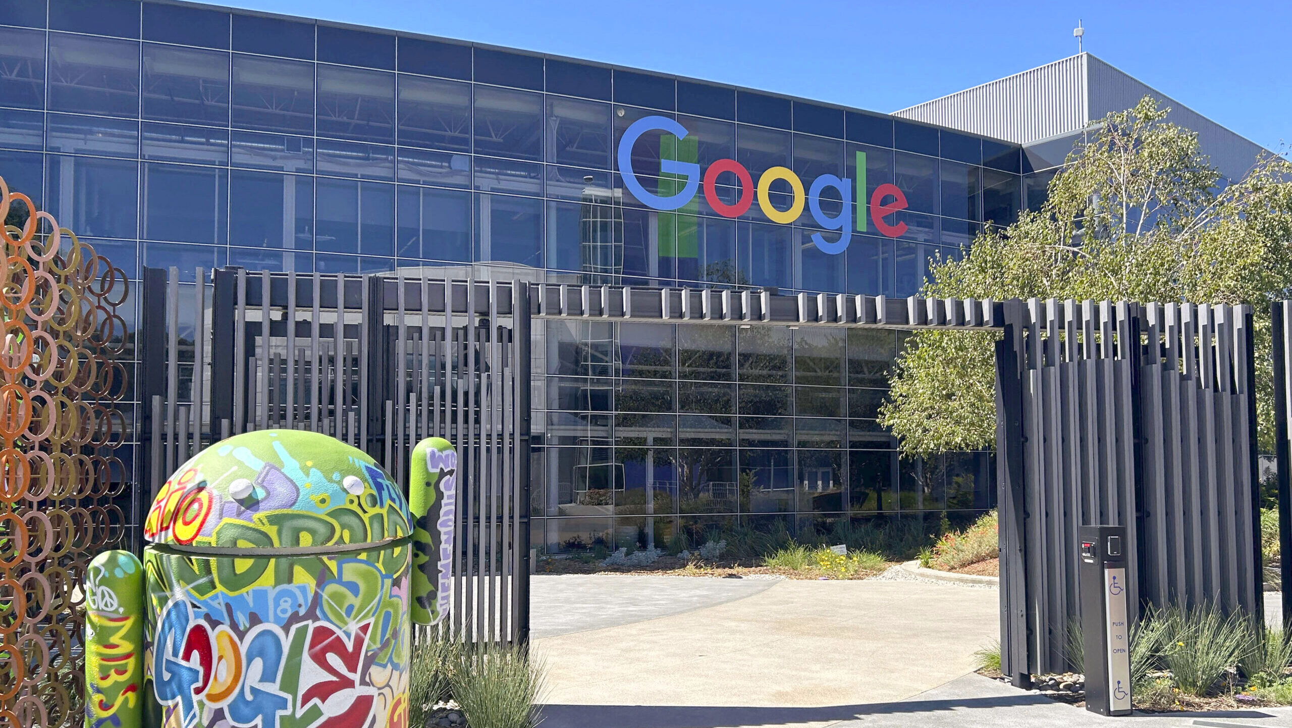 Photo of the Google headquarters in Mountain View, California.