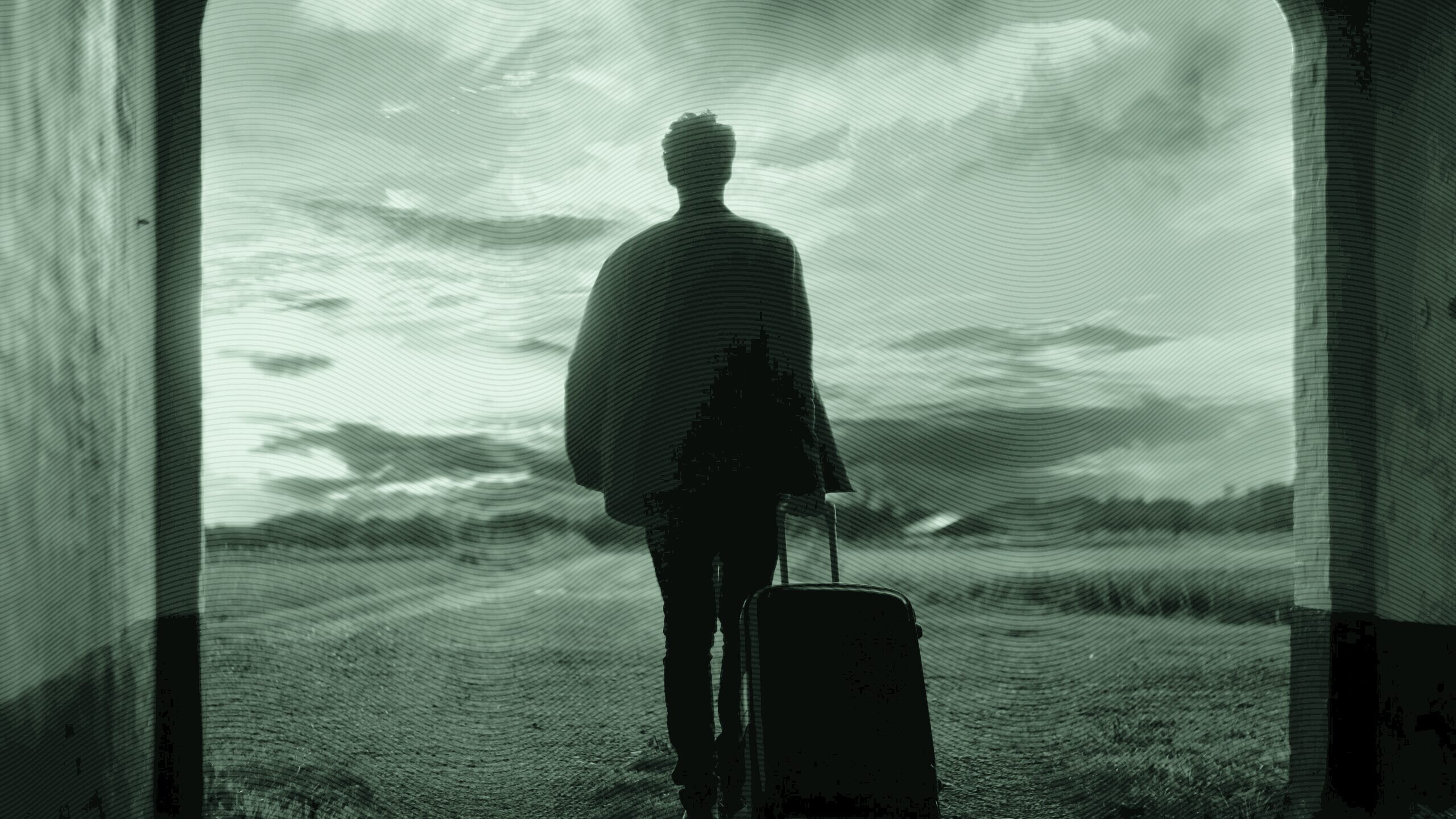 Man with a suitcase.