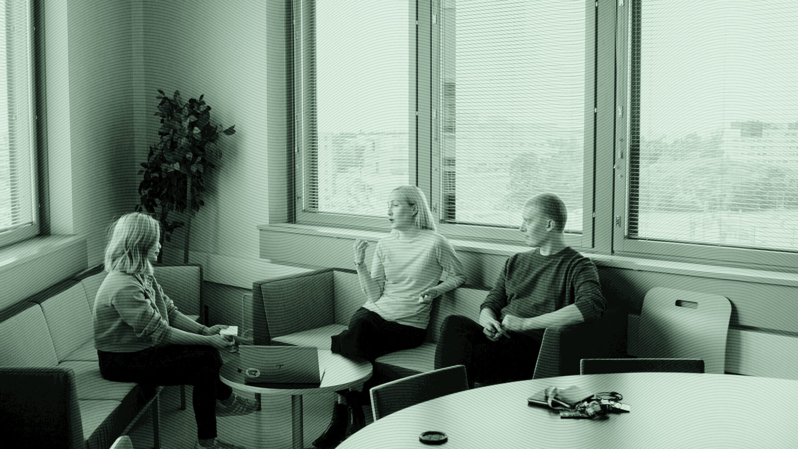 People in a meeting.