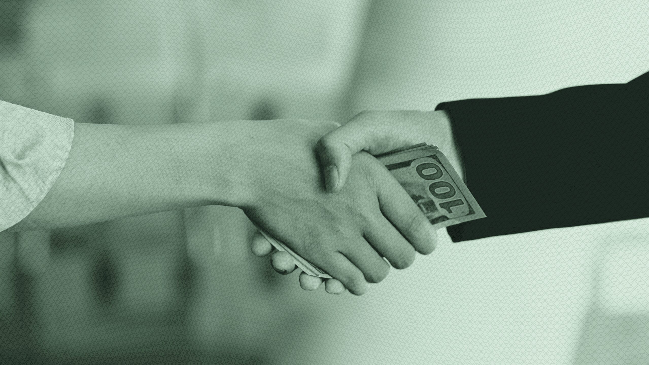 Hands exchanging money.