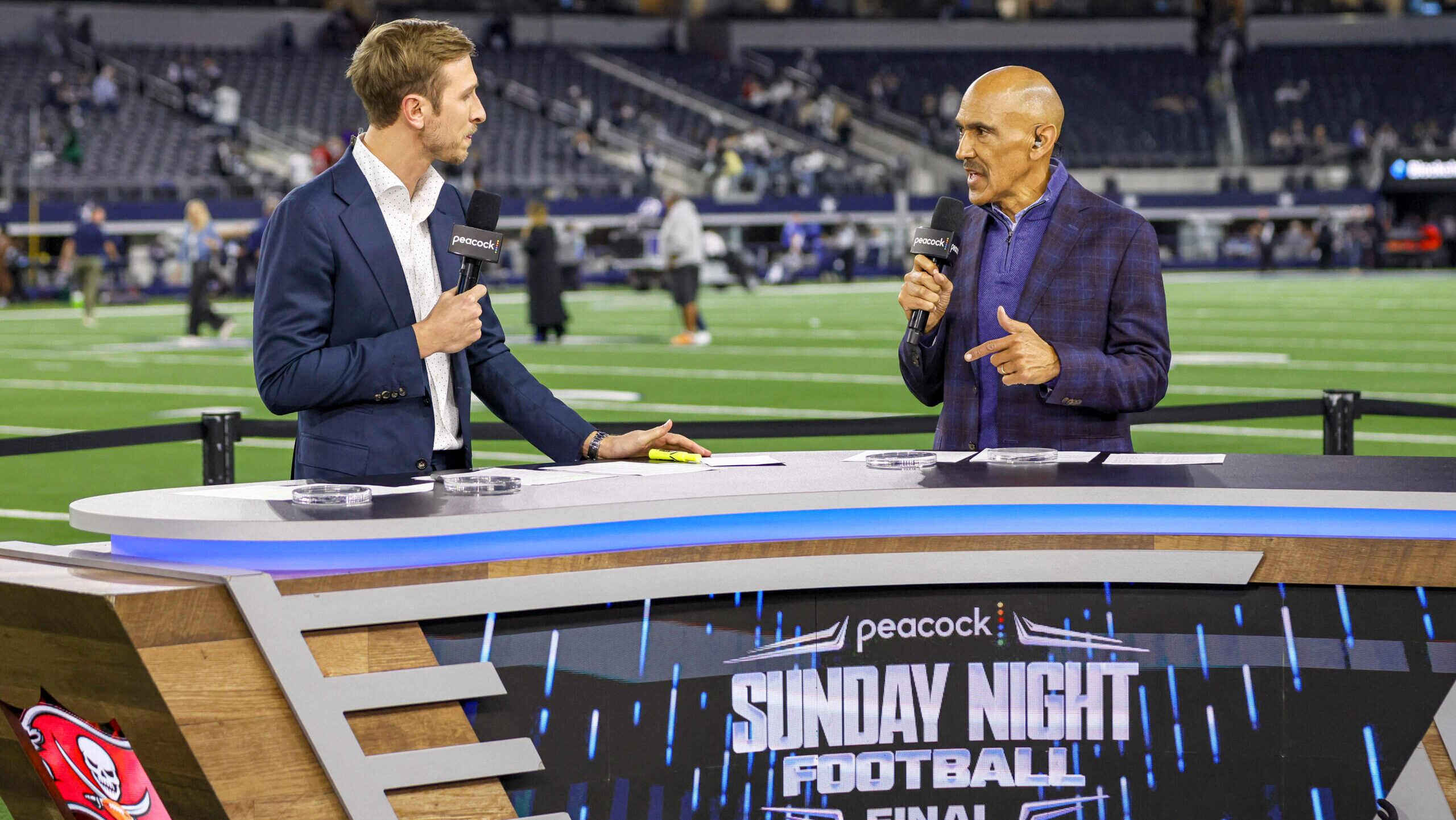 Photo of a Peacock's Sunday Night Football show.