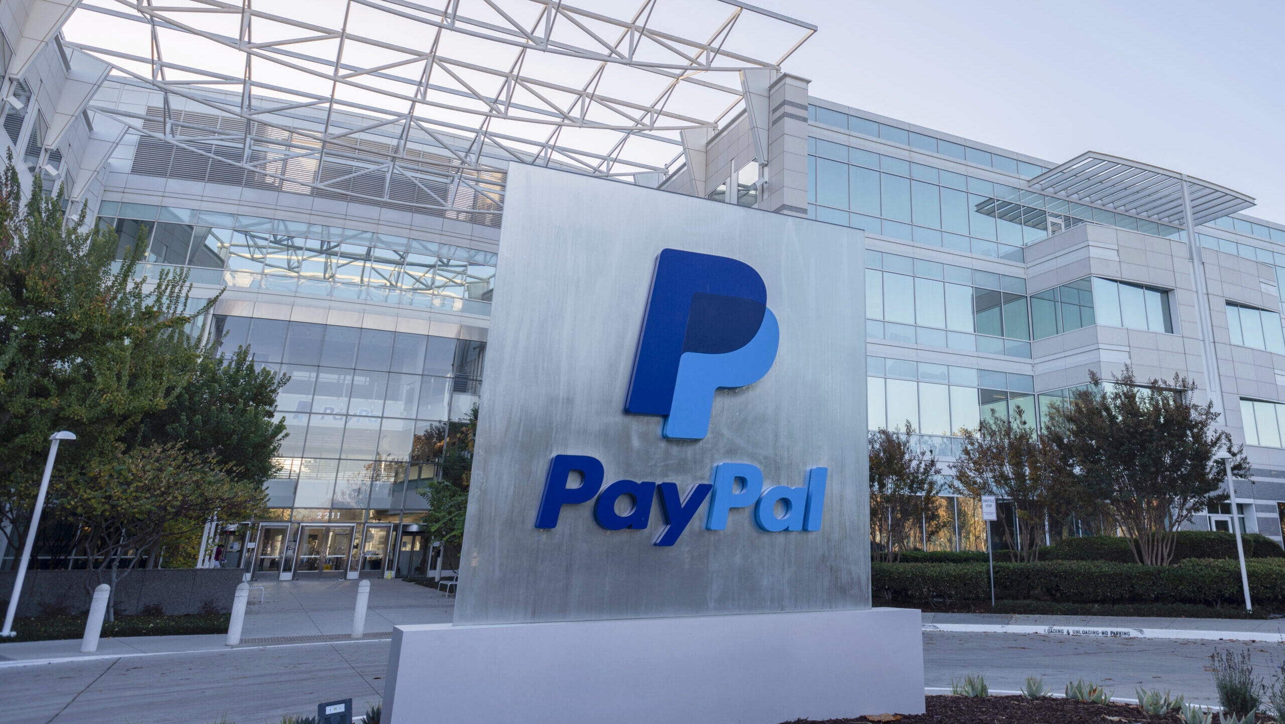 Photo of the PayPal headquarters in San Jose, California.