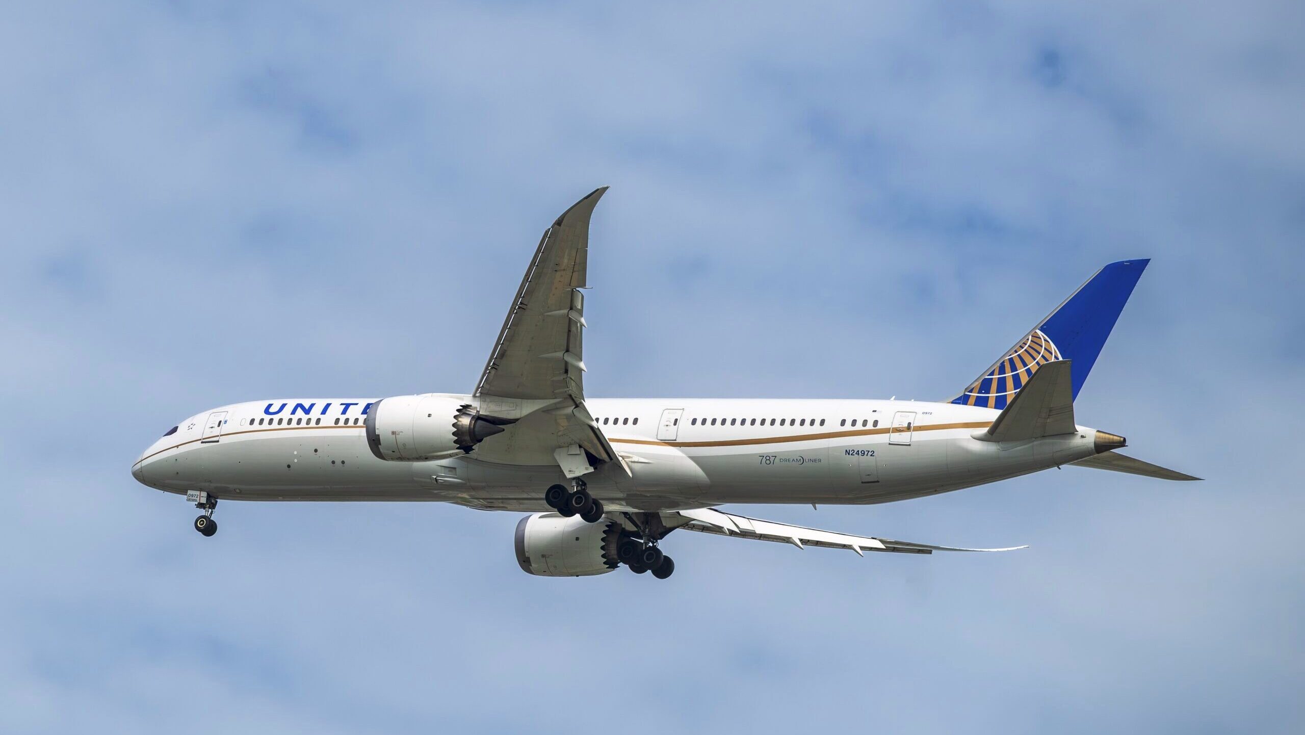 Photo of a United Airlines plane.